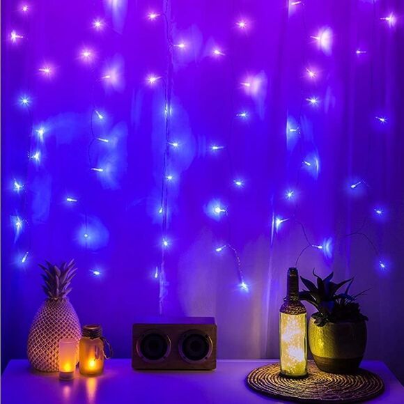 🔥Merkury I Indoor/Outdoor Weatherproof Cascading Curtain Lights with Flashing - Picture 5 of 5